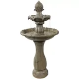 Sunnydaze Decor Pineapple Outdoor 2-Tier Solar Fountain With Battery - Earth, Light Brown, Assorted
