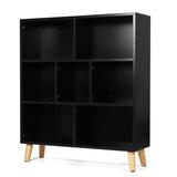 40 inch x 31.5 inch Mid Centurys Modern Bookcase Bookshelf with Legs 7 Cube Storage Unit Display Stand for Living Room Study Home Office