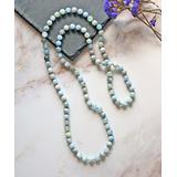 My Gems Rock! Women's Necklaces Light - Aquamarine Beaded Necklace