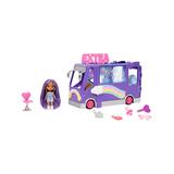Barbie Girls' Dolls Multi - Barbie Purple Straight Hair #20 Extra Mini Minis Tour Bus Doll