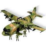 WolVolk giant f16 bomber military combat fighter airforce airplane toy with lights and army sounds for kids with mini soldiers