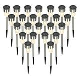 Winado 24 Pack Stainless Steel LED Solar Energy Light for Lawn Garden