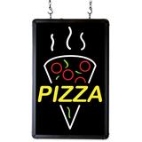 Winco 92006 LED Hanging "Pizza" Sign w/ 3 ft Chains - Aluminum Frame, 120v