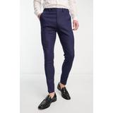 Super Skinny Linen Blend Suit Trousers