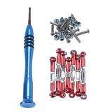 For 144001 1/14 RC Car Spare Parts Metal Servo Pull Rod Steering Tie Rod Set Red