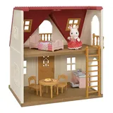 Calico Critters Red Roof Cozy Cottage Dollhouse Playset with Figure Furniture and Accessories, Multicolor