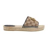 GG Matelassé Canvas Espadrille Sandal