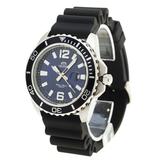 Orient Men's 42mm Black Rubber Band Steel Case Quartz Analog Watch