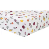 Trend Lab Farmer's Market Flannel Fitted Crib Sheet In Green/red