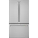 Cafe 23.1-cu ft Counter-depth Smart French Door Refrigerator with Ice Maker (Stainless Steel) ENERGY STAR | CWE23SP2MS1