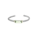 Sterling Silver & 18k Yellow Gold Diamond & Green Amethyst Bangle At Nordstrom Rack
