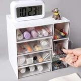 1pc Drawer Design Clear Desktop Storage Box, Multifunction Storage Case For Table