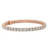 Cate & Chloe Kaylee 18k Plated Tennis Bracelet Women s 18k Rose Gold Plated Bracelets with AAA Round Cut Cubic Zirconia Crystals Sparkling CZ Crystal Bracelet for Women Simulated Diamond Bracelet