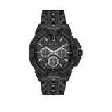 Bulova Men's Black Tone Stainless Steel Octava Swarovski® Crystal Chronograph Watch