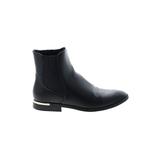 Nine West Ankle Boots: Chelsea Boots Chunky Heel Casual Black Solid Shoes - Women's Size 9 - Round Toe