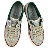 Gucci Shoes | New Gucci Women's London Tennis 1977 Floral Sneakers Multicolor Sz 38.5 | Color: Cream/Green | Size: 38.5