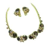 1950s Designer Amber Necklace Set - Neil Zevnik - Gold