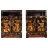 Pair of Antique Chinese Display Cabinets - FEA Home