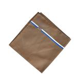 Vuitton Taupe/Blue Cotton Pocket Square - Vintage Lux - Brown