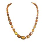 1950s Venetian Fire Opal Glass Necklace - Neil Zevnik - Orange