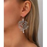 YUSHI Women's Earrings ANTIQUE - Silver-Plated Oxidized Tree Drop Earrings