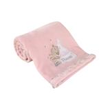 Disney Girls' Receiving and Stroller Blankets Pink - Cinderella Pink 30'' x 40'' 'Little Princess' Applique Stroller Blanket