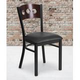 Flash Furniture Dining Chairs Walnut - Walnut & Black Circle-Back Hercules Series Side Chair