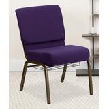 Flash Furniture Dining Chairs Royal - Royal Purple & Goldtone Rack Side Chair