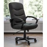 Flash Furniture Office Chairs Black - Black Stitched Mid-Back Executive Swivel Office Chair
