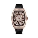 Lady Vanguard Rose Gold, Diamond & Alligator Strap Watch