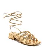 Circus NY Jocelyn Metallic Ankle Wrap Lace-Up Block Heel Sandals - 8.5M