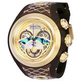 Invicta Reserve S1 Men's Watch w/Mother of Pearl, Abalone Dial - 43.5mm, Brown, Gold (38878)