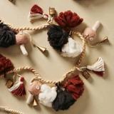 Anthropologie Holiday | Nwt Anthropologie Brenn Murano Wool Garland 72 Length | Color: Gray/Pink | Size: 72 Length