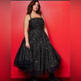 Torrid Dresses | Limited Edition Torrid X Betsey Johnson Dress | Color: Black/Gold | Size: 14w