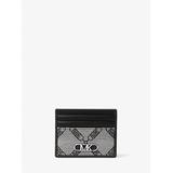 Michael Kors Hudson Empire Logo Jacquard Card Case Black One Size