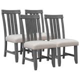 Wildon Home® Fabric Upholstered Dining Chairs w/ Sliver Nails & Solid Wood Legs Set Of 4, Size 38.9 H x 19.5 W x 24.3 D in | Wayfair