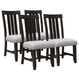 Wildon Home® Fabric Upholstered Dining Chairs w/ Sliver Nails & Solid Wood Legs Set Of 4, Size 38.9 H x 19.5 W x 24.3 D in | Wayfair