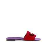 Interlocking G Cut-out Sandals - Red - Gucci Flats
