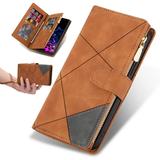 Dteck Samsung Galaxy A14 5G Case Wallet with Zipper Pocket Premium Soft PU Leather Flip Folio Case with Wrist Strap Kickstand Protective Cover for Samsung Galaxy A14 5G Wallet Case Brown