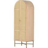 Celina Tall Arched Cabinet - Natural Cane