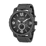 Fossil Nate Chronograph Smoke Grey Dial Ion-plated Men's Watch Jr1437
