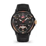 Ducati Corse Men's Partenza Date Quartz Analog Timepiece, Black