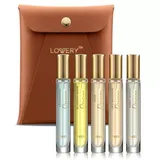 Lovery Luxe Perfume Set For Men, 6Pc Woody Scented Colognes, Eau De Toilette Parfum, Brown