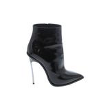 Casadei Ankle Boots: Black Print Shoes - Women's Size 40.5 - Closed Toe