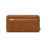 Fossil Women's Wallets Saddle - Saddle Logan Leather Clutch