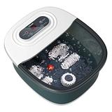 Niksa foot spa bath massager with heat, bubbles, vibration and red light,4 massage roller pedicure foot spa tub for feet stress rel