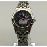 Disney Accessories | Disney Tigger Watch Women Silver Tone Blue Dial Day Date New Battery 6.75 | Color: Blue/Silver | Size: 6.75