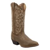 Twisted X Women's Western Boots Bomber - Brown Floral Stitchwork Leather Cowboy Boot - Women