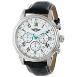 I By Invicta Men's 90242-002 Chronograph Silver Dial Black Leather