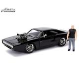 Fast & Furious 1970 Dodge Charger RT with Dom Figure 1:24 Diecast Model Car